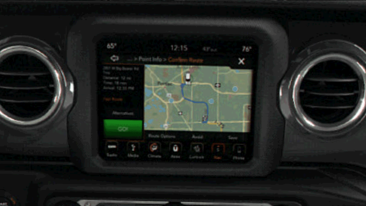 Jeep Wrangler 2023 con navegación GPS